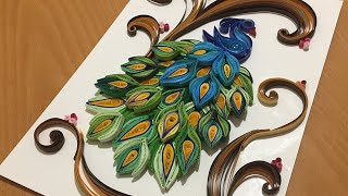 QUILLING PEACOCK TUTORIALpaper art by cathymagat [upl. by Jervis]