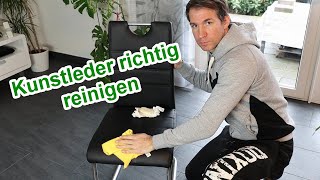 Kunstleder reinigen mit Hausmitteln  Kunstleder Pflege  Lederimitat sauber machen [upl. by Sisson863]