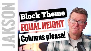 Block Theme Query Loop  How to get Equal Height Columns in WordPress FSE [upl. by Ardolino769]