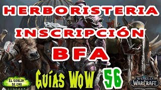 Guías WoW 56 Profesiones Herboristeria e inscripción en BFA [upl. by Pontus]