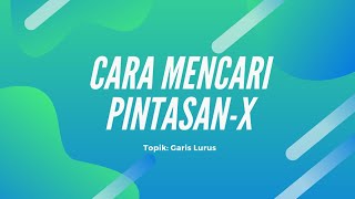 Cara Mencari PintasanX Dalam Topik Garis Lurus Tingkatan 5 SPM [upl. by Elohcin284]