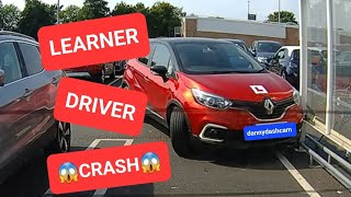 Learner Driver Fail amp Crash WO18UCJ dannydashcam [upl. by Airbmac913]