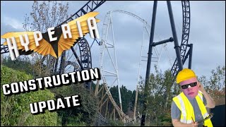 HYPERIA CONSTRUCTION UPDATE 5th November 2023 More track installed Thorpe Park [upl. by Leirbma298]