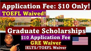 10 Only for Application Fee TOEFL Waived GRE Waived l Graduate Scholarships at Michigan Tech [upl. by Comstock436]