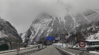 🇨🇵 France A43  Modane Tunnel Frejus  Alps Highway [upl. by Hubing]