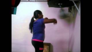 9yearold female boxer Shandi Sanchez working speed bag like a pro [upl. by Garfield]