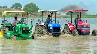 सबको धो डाला तालाब में Mahindra Arjun NOVO 605 4wd New Holland 3630 4x4 John Deere 5050 Tractor [upl. by Alisun]