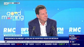 Geoffroy Roux de Bézieux MEDEF  Le redressement des comptes publics estil en marche [upl. by Ethyl]