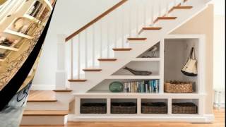 Under Stairs Space Design Ideas  Understair Bookcase and Display  Room Ideas [upl. by Ria]