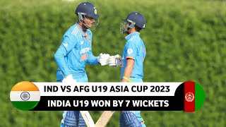 India Vs Afghanistan Under 19 Asia Cup 2023 Full Match Highlight Video  U19 Asia Cup highlight 2023 [upl. by Lap]