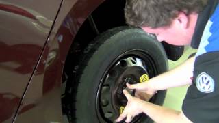 Changing a Tire on a Volkswagen  Don Jacobs VW  Lexington Ky [upl. by Sanoy78]