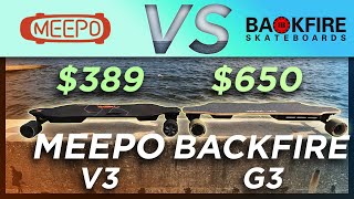 Meepo V3 VS Backfire G3  Budget or Mid Tier Electric Skateboard [upl. by Adnalu]