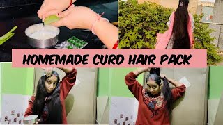 My Long Hair Secret Curd Hair pack 😍 इस hairpack को लगाने से आपके दुगनी तेजी से बढ़ेंगे 😃 [upl. by Ayanaj793]