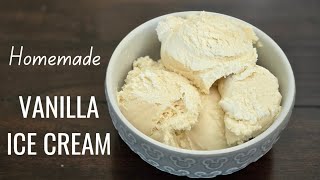 Homemade Vanilla Ice Cream Recipe  5 ingredients no eggs no cooking  happilyhomecooking [upl. by Marras]