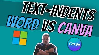 TextIndents Indent Text In Paragraphs MS WORD VS CANVA [upl. by Wieche771]