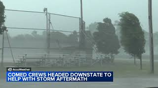 Storm cleanup underway in central IL after derecho moves through area [upl. by Gilges]