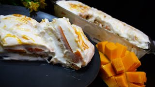 Mango Biscuits Pudding Recipe No Bake [upl. by Dias442]