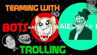 ✯ AGARIO ✯  Teaming with BOTS ↔ Trolling players in Agario ↔ [upl. by Atikkin]