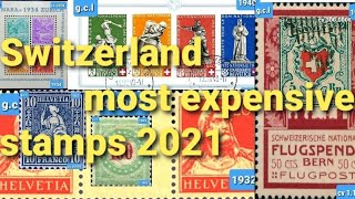 20 most valuable swiss stamps in 2021 most expensive and rare switzerland stamps briefmarken timbre [upl. by Urbain288]