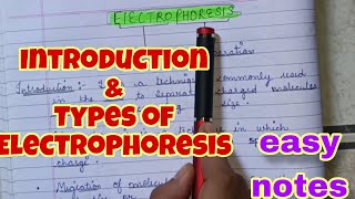 Electrophoresis and its types  Electrophoresis in hindi  Easy notes [upl. by Derick604]