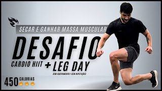 20 MIN CARDIO HIIT  PERNAS E GLÚTEOS secar e ganhar massa muscular em casa [upl. by Enileuqaj]