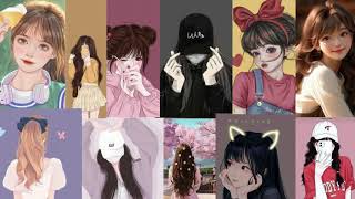 Cute cartoon girls dpz for profile photo  best cartoon dps for girls [upl. by Marilin]