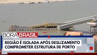 Parte da estrutura de porto foi comprometida devido ao deslizamento no AM I Bora Brasil [upl. by Yrakcaz107]