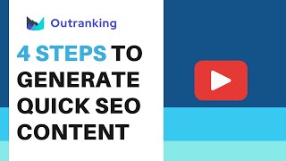 4 Steps to Generate Quick SEO Content [upl. by Freeman]