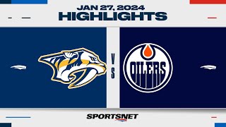 NHL Highlights  Oilers vs Predators  January 27 2024 [upl. by Lleynad798]