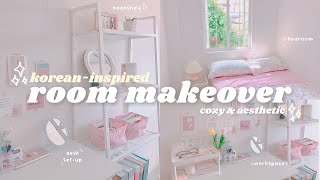 Aesthetic Room Makeover koreaninspired  Shopee Haul [upl. by Ardel]