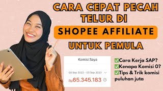 Cara Cepat Dapat Komisi Di Shopee Affiliate bagi PEMULA [upl. by Linzer]