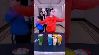 Who Drank The Milk Tea Successfully 😂 Funnyfamily Partygames [upl. by Payne149]