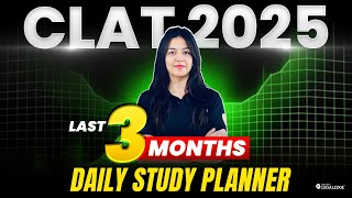 Last 3 Months to CLAT 2025  CLAT Last 3 Months Study Plan  Complete guide to CLAT 2025 Exam [upl. by Russi]