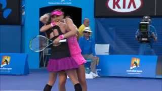 MattekSandsSafarova v ChangZheng highlights F  Australian Open 2015 [upl. by Mikahs]