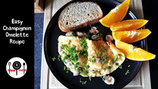 Easy Champignon Omelette Recipe  A happy meal [upl. by Suiramad]