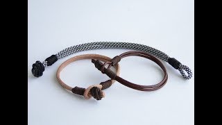 How to make a ParacordLeather BraceletCbyS Knot and Loop Closure Solution for any Types of Cord [upl. by Ahsitauq]