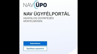 NAV szja adó megfizetése az új ÜPO Portálon [upl. by Ylrebmek]