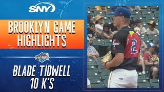 Mets prospect Blade Tidwell Ks 10 in Brooklyn Cyclones win  SNY [upl. by Sawyor622]