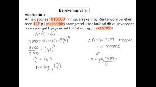 01 Berekening van die waarde van n [upl. by Pazice]