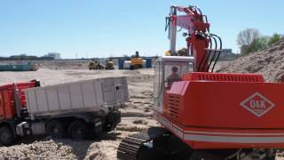 Amazing unloading excavator [upl. by Llenral]