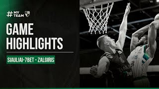 Siauliai7bet  Zalgiris  Game Highlights  20220528 [upl. by Aerdnod]