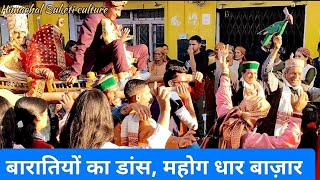 बारातियों का डांस Shimle Ri Jalebi  Himachali marriage Mahog Dhar Bazar 🥰himachalsuketiculture [upl. by Risser]