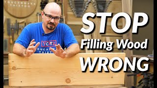 Beginner Wood Filling Mistakes  How to Fill Cracks and Gaps [upl. by Livvie]