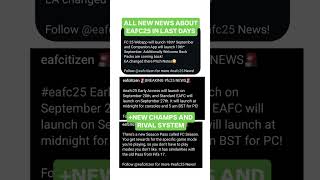 ALL RECENT EAFC 25 NEWS👀  W or L changes  eafc25 fc25 fc25ut news [upl. by Raffarty]