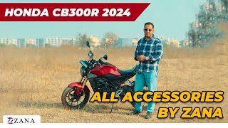 Honda Cb300R 2024 All Accessories By Zana [upl. by Wollis]