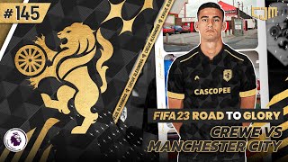 FIFA 23 Crewe Alexandra Road To Glory  Debut Lorenzo Lucca Lawan Manchester City 145 [upl. by Prendergast469]