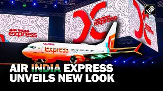 Mumbai AIR India Express rebrands aircraft with new logo amp aircraft ‘livery’ [upl. by Leihcar]