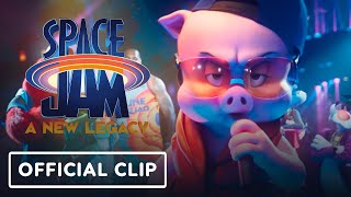 Space Jam A New Legacy  Exclusive quotPorky Pig Rapquot Clip 2021 LeBron James Don Cheadle [upl. by Relyat]