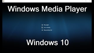 Windows Media Player in Windows 10 [upl. by Hsetirp]