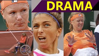 Errani mocks Bertens Accusations of fake injury Wheelchair [upl. by Shir]